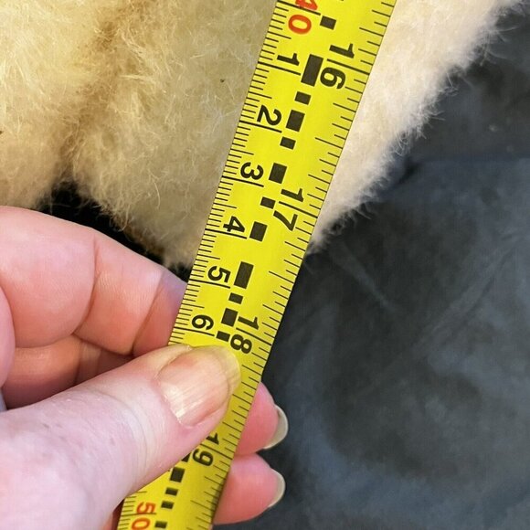 Vintage MERRYTHOUGHT 18" Teddy Bear Jointed Cream Mohair Amber Eyes Neiman's Tag - Picture 11 of 11